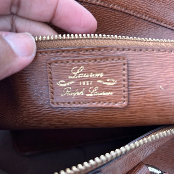 Lauren Ralph Lauren Large zipper Tote, caramel brown - Picture 13 of 16